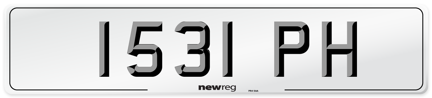 1531 PH Number Plate from New Reg